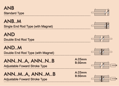 AN Aluminium Extruded Body Hydropneumatic Cylinders